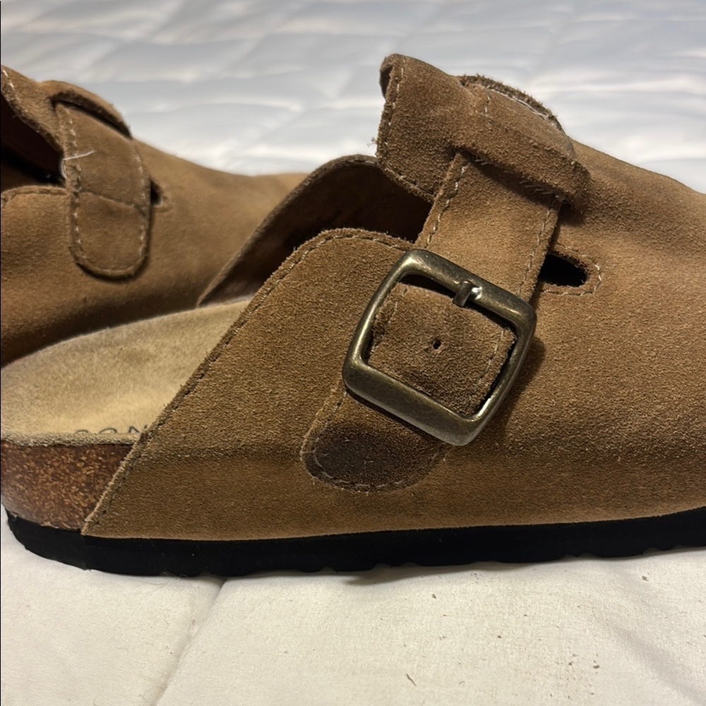 Sonoma Goods For Life® Waterford Tan Suede Clogs - Picture 9 of 9